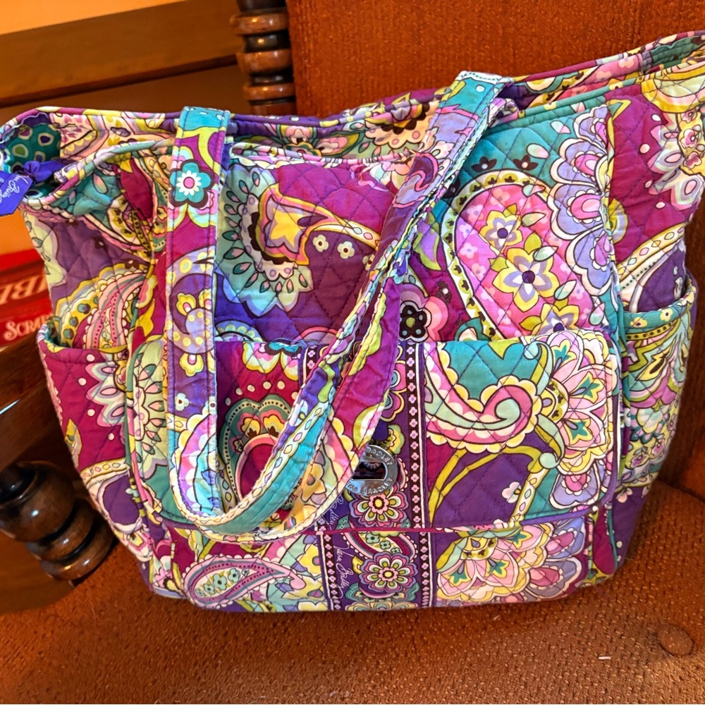 Vera Bradley Heather in Purple Paisley RETIRED